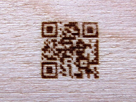 QR code engraving into wood