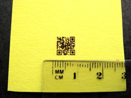 Engraving QR code