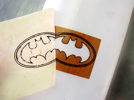 Batman template - mask cut by laser