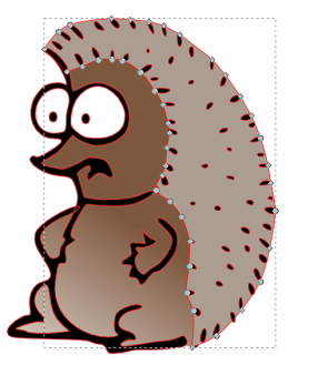 hnedý kreslený ježko
