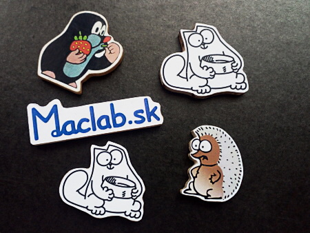drevená magnetka krtko Simon's cat ježko