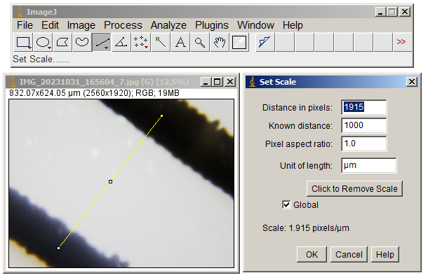 Ako zmerať presné rozmery z obrázku mikroskopu v programe ImageJ